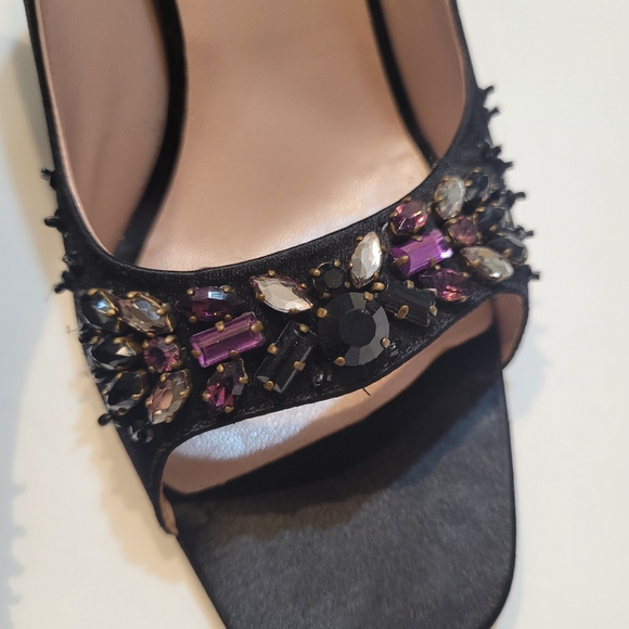 Prada black satin embellished pumps size 40 - Picture 5 of 16